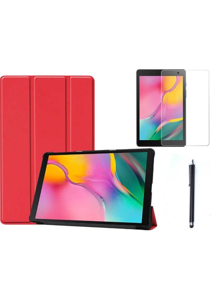 Samsung Galaxy Tab A 8" 2019 T290 Uyumlu Smart Cover Tablet Kılıfı + Ekran Koruyucu + Kalem
