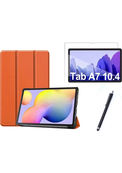 Nezih Case Samsung Galaxy Tab A7 T500 Uyumlu Smart Cover Tablet Kılıfı + Ekran Koruyucu + Kalem