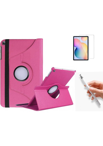 Samsung Galaxy Tab S6 Lite P610 Uyumlu 360 Rotating Stand Deri Kılıf + Ekran Koruyucu + Dokunmatik Kalem
