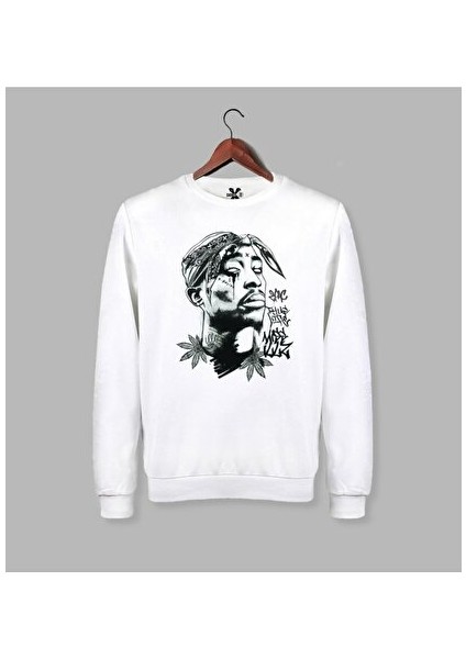 2pac - Tupac Shakur Baskılı Uzun Kollu Sweat - Sweatshirt