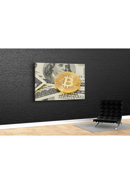 Bitcoin ve Dolar Kanvas Tablo