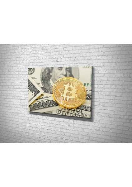Bitcoin ve Dolar Kanvas Tablo modelleri