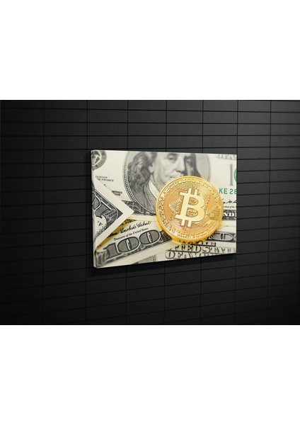 Bitcoin ve Dolar Kanvas Tablo
