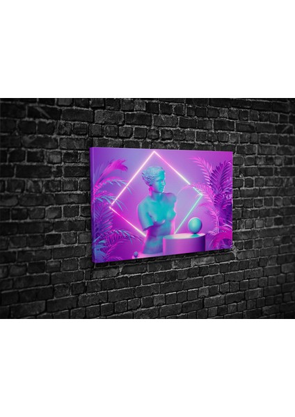 Neon Heykel Kanvas Tablo