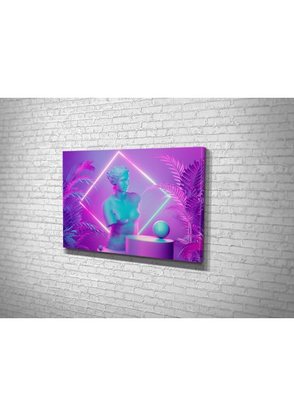 Neon Heykel Kanvas Tablo