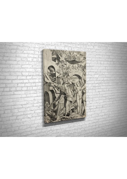 Luca Penni- Christ Descending Into Limbo Kanvas Tablo modelleri