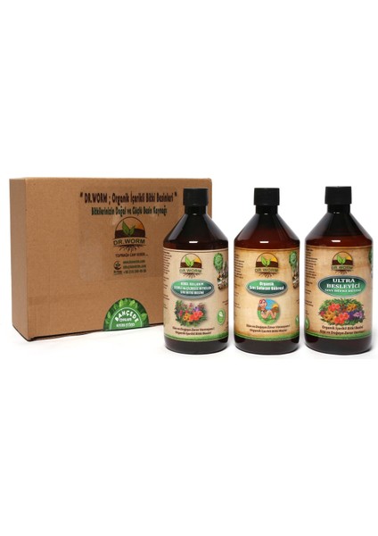 Bitki Besinleri (Gübreleri) 3'ü 1 Arada Avantaj Paketi (3X500 Ml) Genel, Solucan G., Ultra