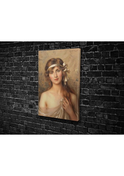 Albert Lynch- The White Ribbon Kanvas Tablo