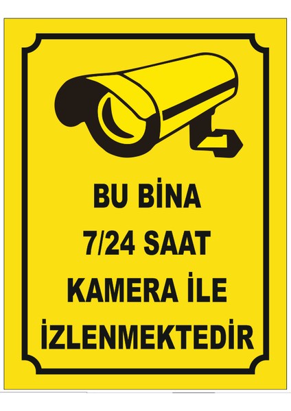 Kamera Uyarı Ikaz Levhası ( 2 Adet )