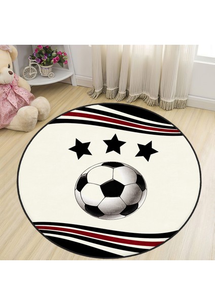 Bebişim Taraftar Desenli Yuvarlak Çocuk Halısı