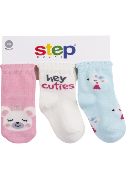 3lü Simli Mouse Soket Çorap 10170 Karışık Renkli