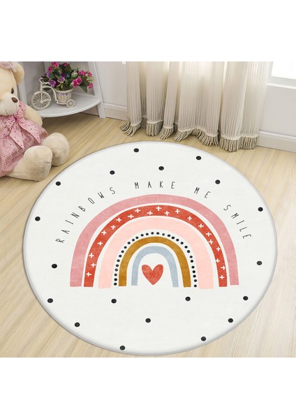 Bebişim Gökkuşağı Yuvarlak Çocuk Halısı
