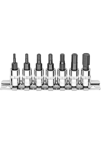 C08S-RHX7 7 Parça 1/4” Allen Uçlu Lokma Takımı