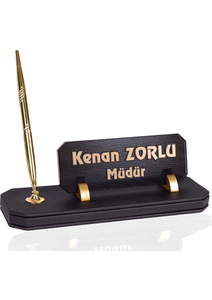 İsme Özel Cruze Deri Masa İsimliği