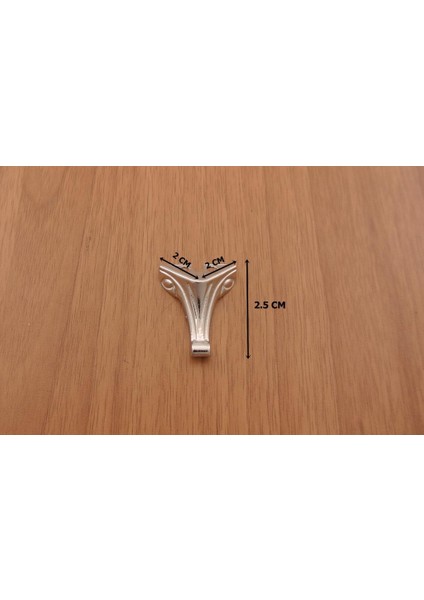 Moda Çeyiz Süs Sandıkları İçin Minik Lükens Ayak (2.5 Cm) 10 Adet Krom