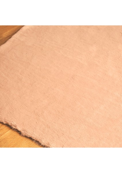 Rex Tavşanı Kısa Tüylü Post Peluş Halı Pudra fiyatları