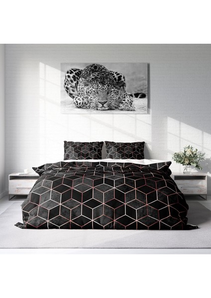 Gold Cube 3D Pamuk Saten Çift Kişilik Nevresim Takımı fiyatları