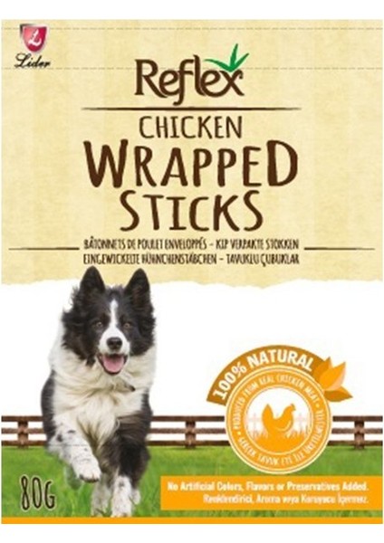 Wrapped Sticks Tavuklu Köpek Ödül Çubukları 80 gr