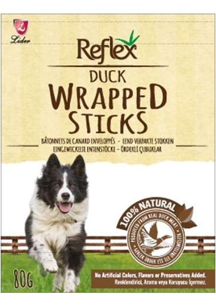 Wrapped Sticks Ördekli Köpek Ödül Çubukları 80 gr