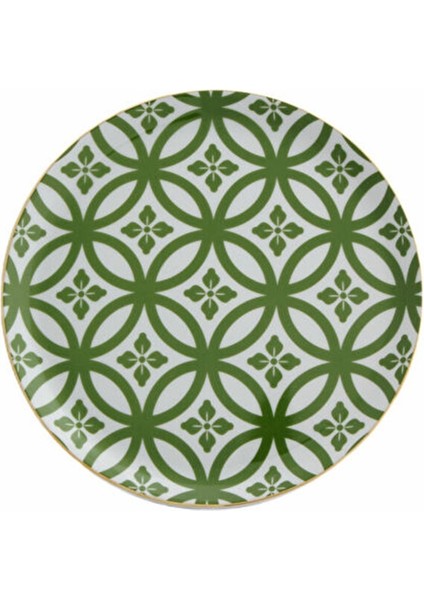 Morocco Ds1 Yeşil Düz Tabak 24 cm