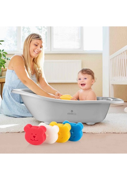 Elelelife Renkli Bebek Banyo Süngeri 4 Adet