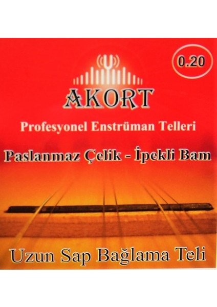 Imece Akort Uzun Sap Bağlama-Saz Teli 0.20 + Tezene