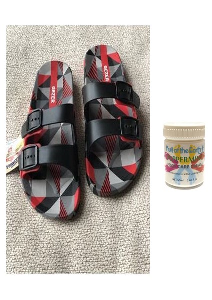 Gzr Erkek Plaj Ev Banyo Deniz Havuz Günlük Terlik 50ML Nane Ferahlığı Topuk Çatlağı ve Nasır Giderici Krem