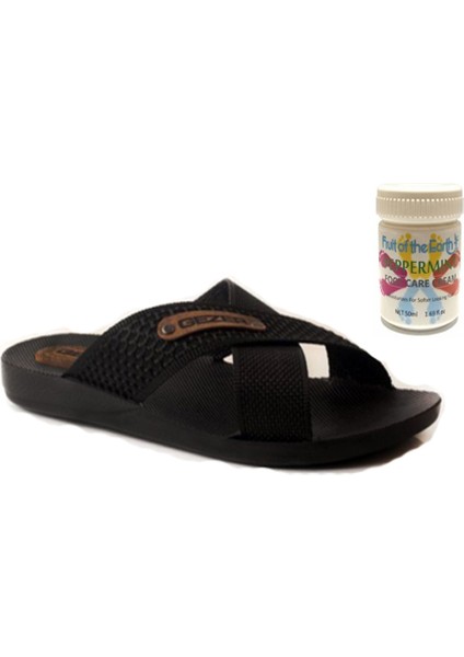 Gzr Erkek Plaj Ev Banyo Deniz Havuz Günlük Terlik 50ML Nane Ferahlığı Topuk Çatlağı ve Nasır Giderici Krem