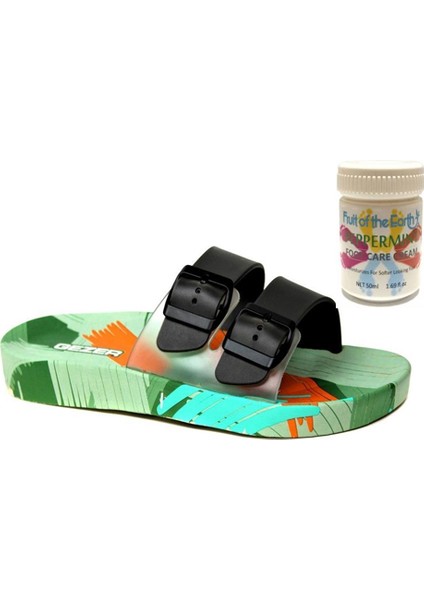 Gzr Erkek Plaj Ev Banyo Deniz Havuz Günlük Terlik 50ML Nane Ferahlığı Topuk Çatlağı ve Nasır Giderici Krem