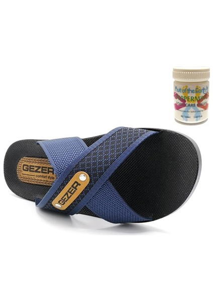 Gzr Erkek Plaj Banyo Havuz Günlük Terlik 50ML Nane Ferahlığı Topuk Çatlağı ve Nasır Giderici Krem