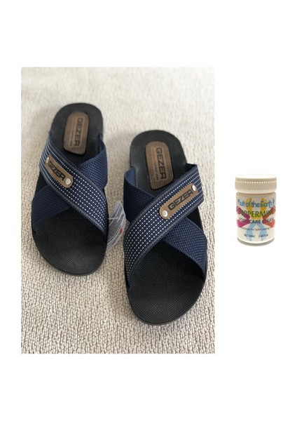 Gzr Erkek Plaj Ev Banyo Havuz Günlük Terlik 50ML Nane Ferahlığı Topuk Çatlağı ve Nasır Giderici Krem