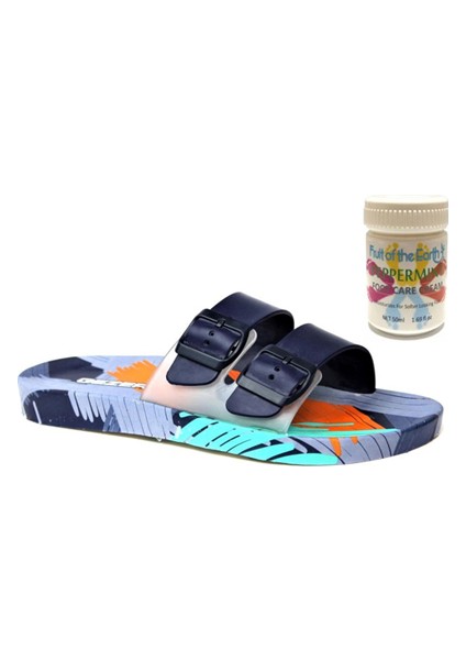 Gzr Erkek Plaj Ev Banyo Deniz Havuz Günlük Terlik 50ML Nane Ferahlığı Topuk Çatlağı ve Nasır Giderici Krem