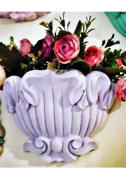 Duvar Süsü Saksı, Dekor Saksısı Silikon Kalıp K-488 modelleri