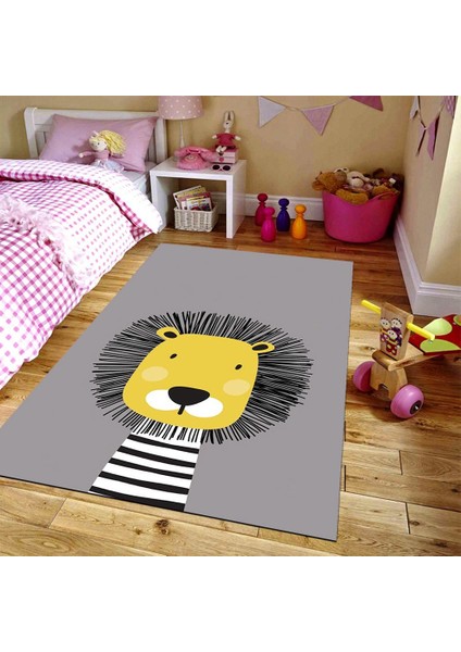 Yıkanabilir Kaymaz Dot Taban Dijital Baskı Çocuk Halısı MRC419