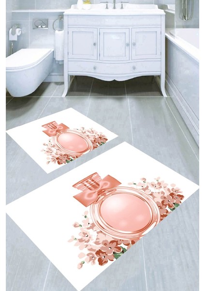 Kaymaz Taban Yıkanabilir 2'li Banyo Paspası (50X60 cm - 60X100 Cm) BRC5248