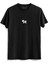 Animal Inek Resimli Dijital Baskılı Siyah Tshirt 1