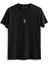 Animal Zürafa Tasarımlı Dijital Baskılı Siyah Tshirt 1