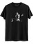 Duman Resimli Baskılı Siyah Tshirt 1