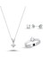 Swarovski Dört Tırnaklı Çapraz Tek Taş Set 1