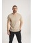 Yüksek Kalite %100 Pamuk Kumaş Arkası Uzun Erkek Tişört, Regular Fit Yağ Yıkama (Dirty Oil) Sand Tshirt NEWCES-5000-SA 4