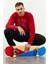 Kırmızı-Siyah Erkek Casual O Yaka Oversize Lastik Paça Eşofman Takımı - 85120 2