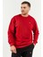 Kırmızı-Siyah Erkek Casual O Yaka Oversize Lastik Paça Eşofman Takımı - 85120 3