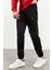 Kırmızı-Siyah Erkek Casual O Yaka Oversize Lastik Paça Eşofman Takımı - 85120 4