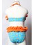 Ayl Kız Çocuk Straplez Model Fırıfrlı Empirme Alt Üst Bikini Takım 253-32 2