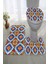Antibakteriyel Yıkanabilir Kaymaz Dot Taban 3'lü Klozet Takımı (60CM x 100CM - 55CM x 60CM - 47CM x 50CM) İNKZ6007 1