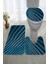 Antibakteriyel Yıkanabilir Kaymaz Dot Taban 3'lü Klozet Takımı (60CM x 100CM - 55CM x 60CM - 47CM x 50CM) İNKZ6010 1