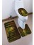 Antibakteriyel Yıkanabilir Kaymaz Dot Taban 3'lü Klozet Takımı (60CM x 100CM - 55CM x 60CM - 47CM x 50CM) İNKZ6017 1