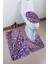 Antibakteriyel Yıkanabilir Kaymaz Dot Taban 3'lü Klozet Takımı (60CM x 100CM - 55CM x 60CM - 47CM x 50CM) İNKZ6042 1
