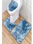 Antibakteriyel Yıkanabilir Kaymaz Dot Taban 3'lü Klozet Takımı (60CM x 100CM - 55CM x 60CM - 47CM x 50CM) İNKZ6044 1