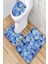 Antibakteriyel Yıkanabilir Kaymaz Dot Taban 3'lü Klozet Takımı (60CM x 100CM - 55CM x 60CM - 47CM x 50CM) İNKZ6045 1